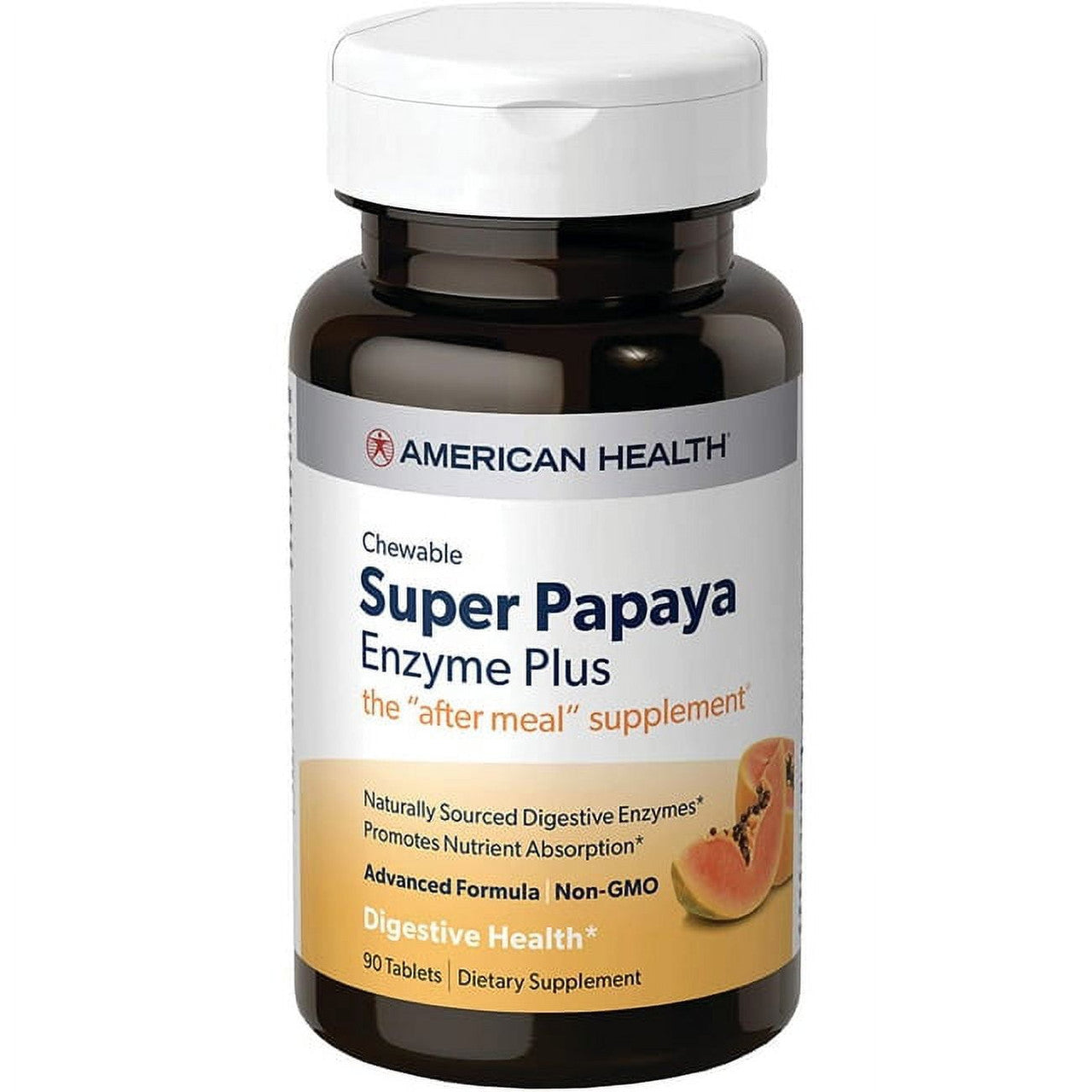 American Health Super Papaya Enzyme Plus Chewable Tablets - 90 Ea
